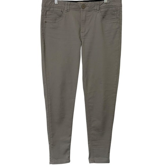 Democracy Ab Technology "Ab"solution Gray Chino Skinny Pants Womens 12 - Picture 1 of 5